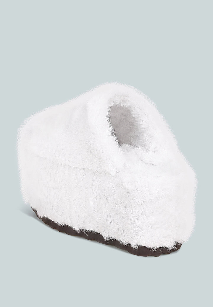 Walkwave Flatform Heel Slip Ons#color_snow-white