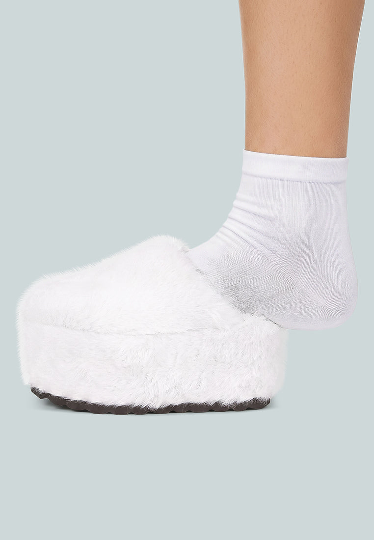 Walkwave Flatform Heel Slip Ons#color_snow-white