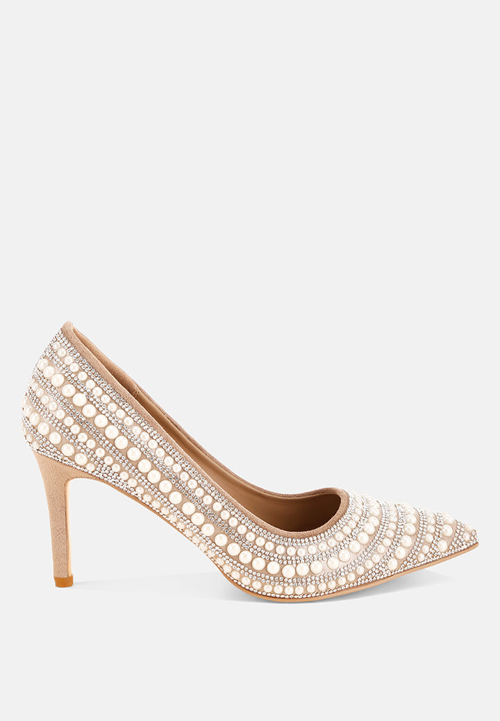 bristol stiletto heel party pumps#color_brown