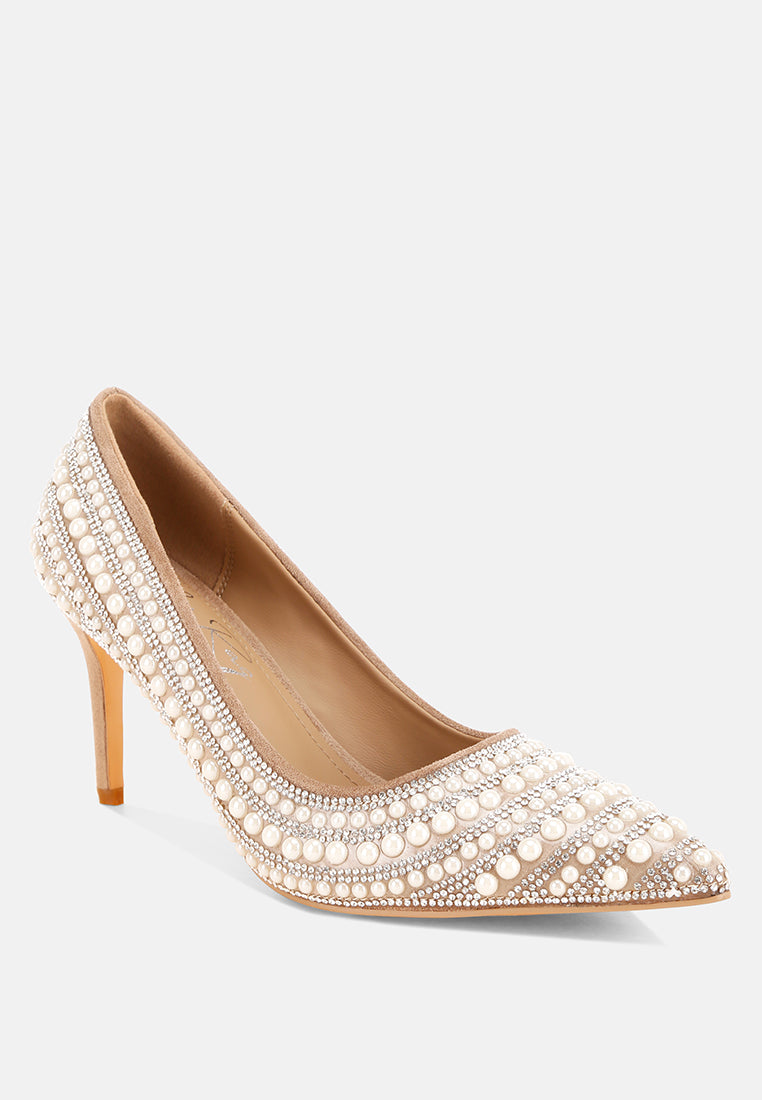 bristol stiletto heel party pumps#color_brown