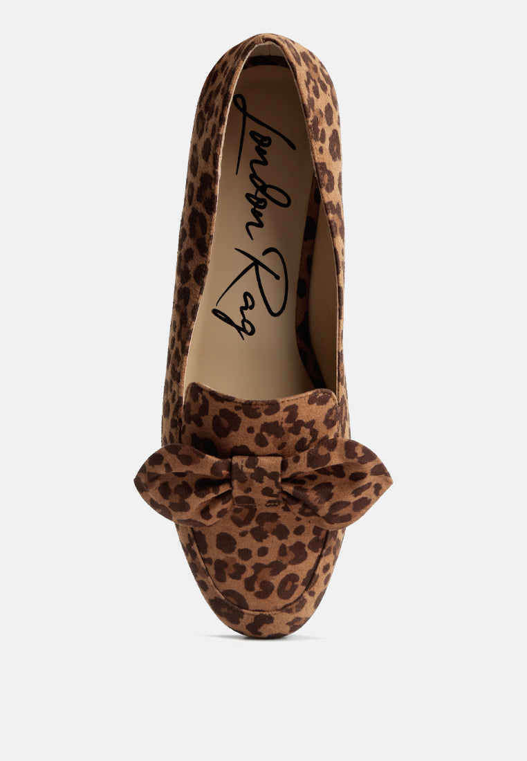london rag women's bow loafer by motes#color_leopard