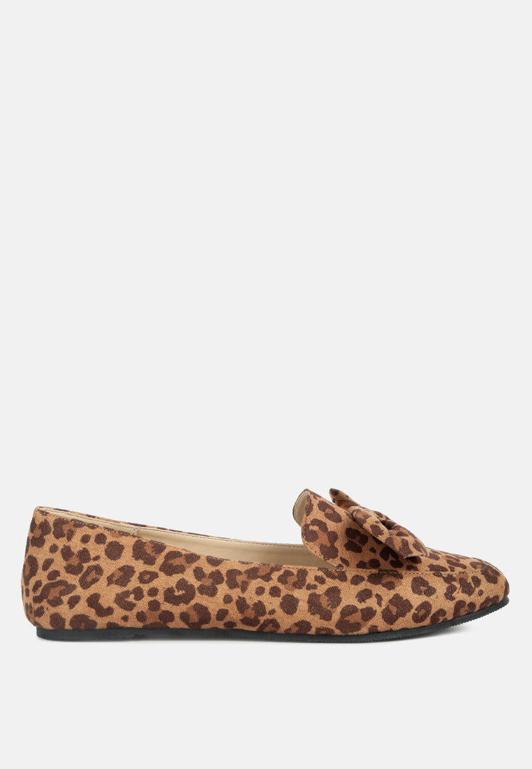 remee front bow loafers by rag#color_leopard