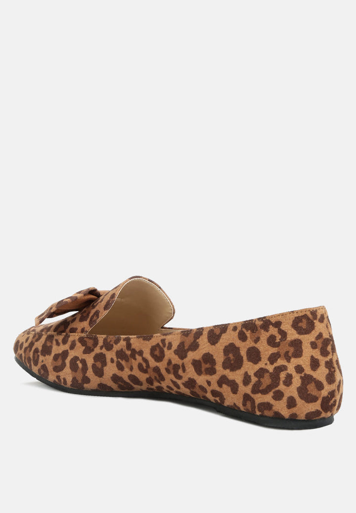 remee front bow loafers by rag#color_leopard