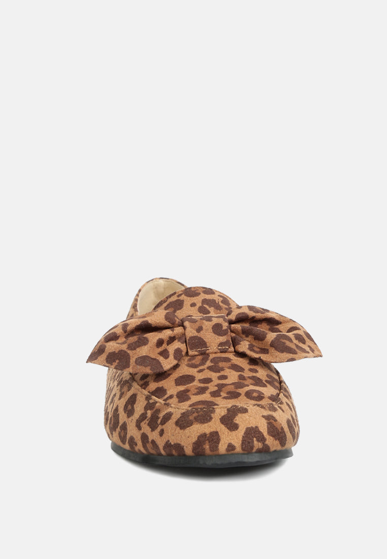 remee front bow loafers by rag#color_leopard