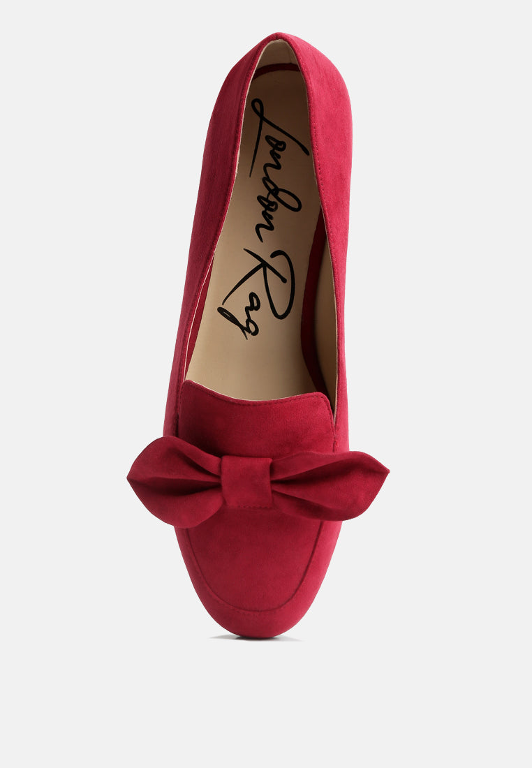 london rag women's bow loafer by motes#color_red