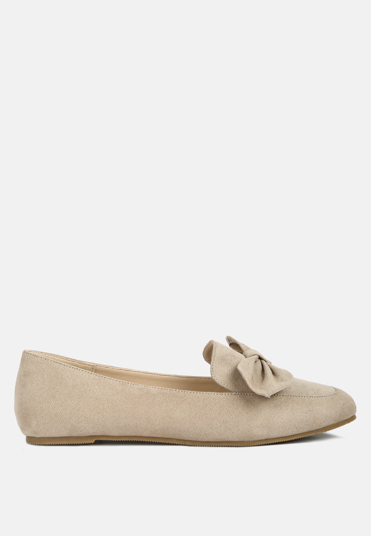 remee front bow loafers#color_tan