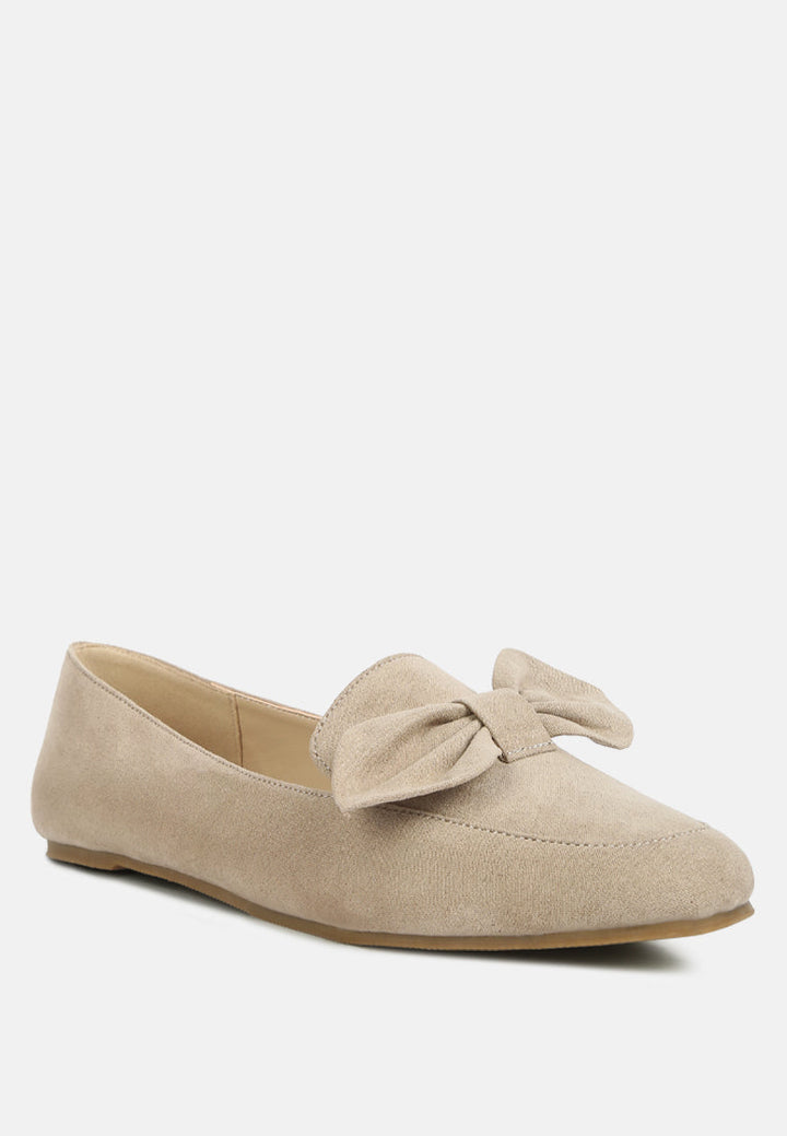 remee front bow loafers by rag#color_tan