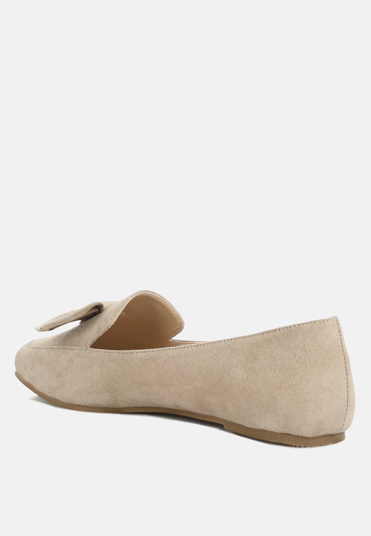 remee front bow loafers#color_tan