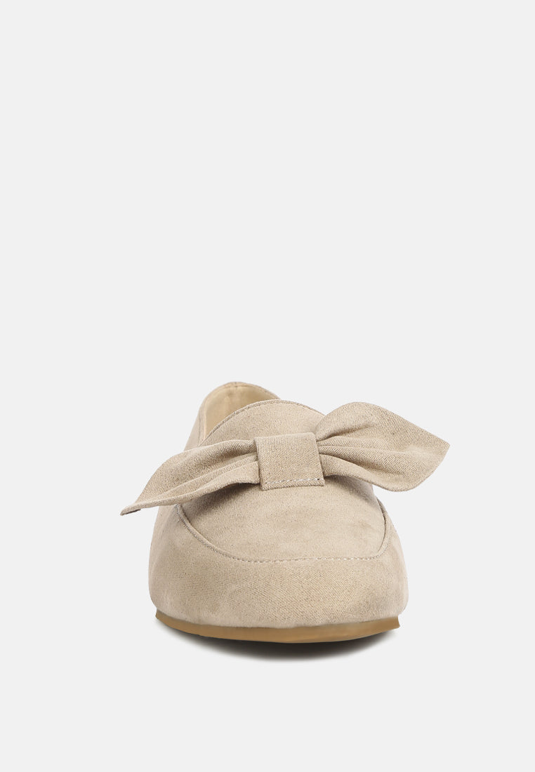 remee front bow loafers by rag#color_tan