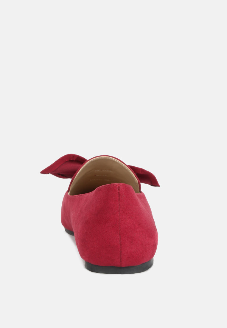 remee front bow loafers by rag#color_red