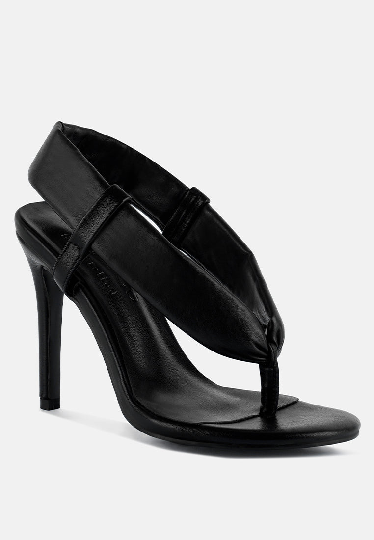 singles high heeled thong sandals#color_black