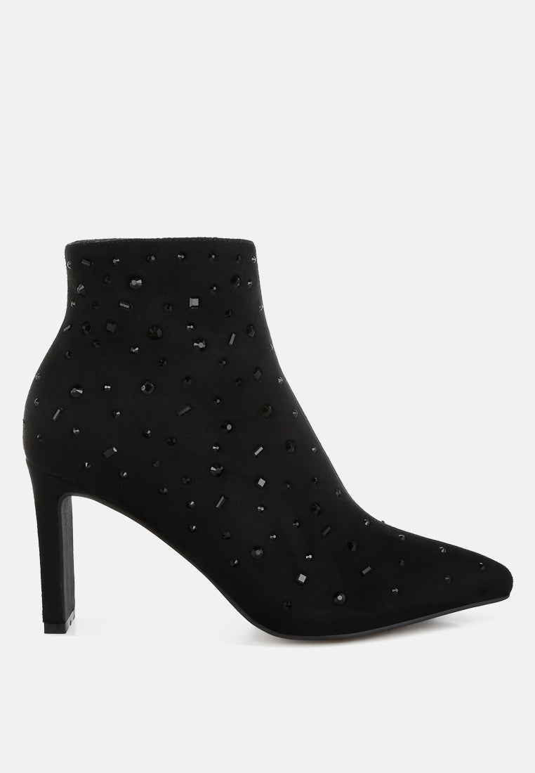 diamante embellished microfiber boots by ruw#color_black