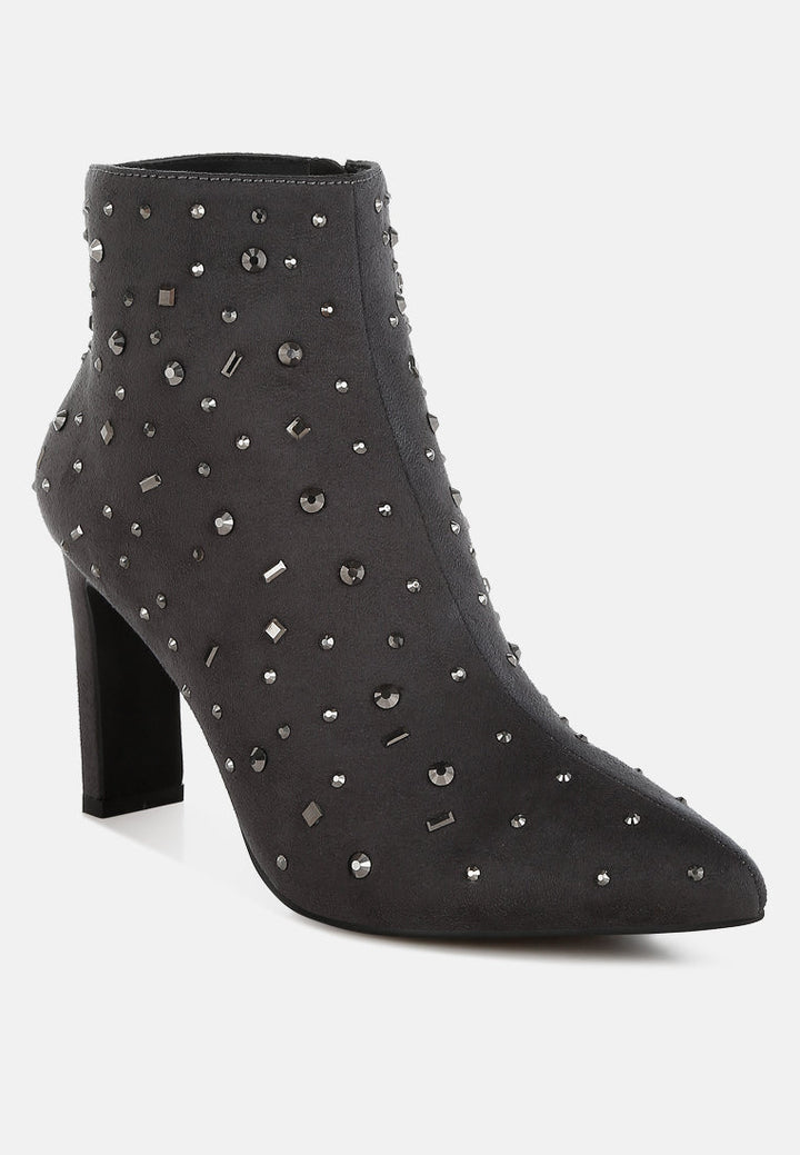 diamante embellished microfiber boots by ruw#color_grey