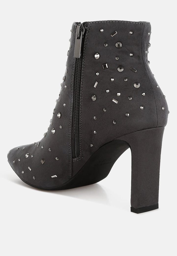 diamante embellished microfiber boots by ruw#color_grey