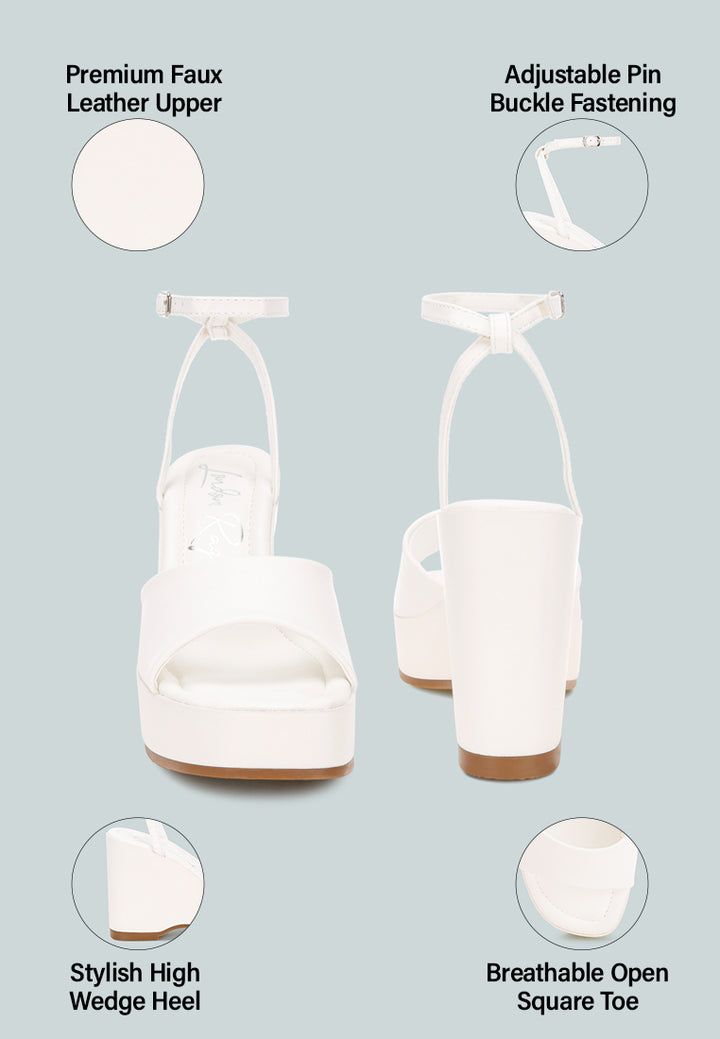 sangria solid platform faux leather wedges by motes#color_white