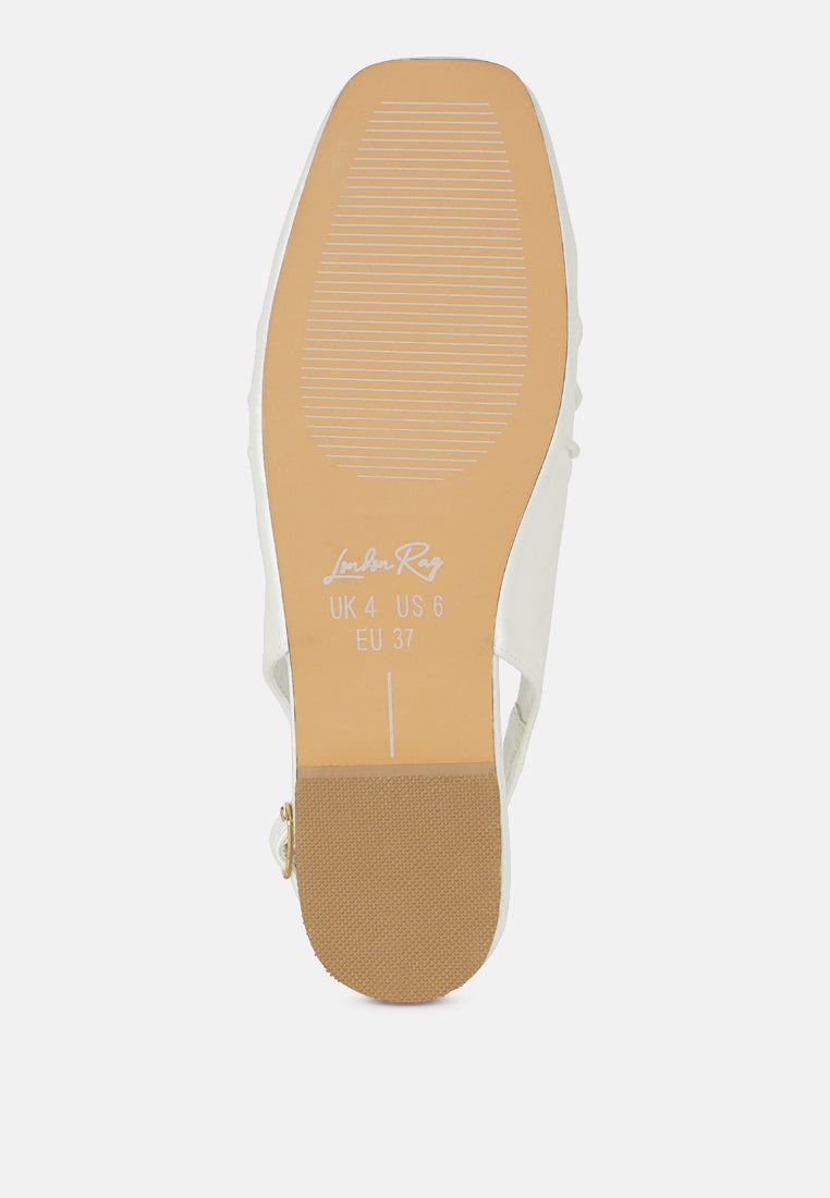 satin square toe flat slingback by mode#color_white