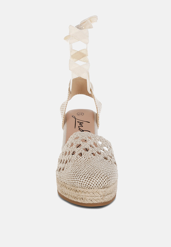 nomader woven lace-up espadrille wedges#color_beige