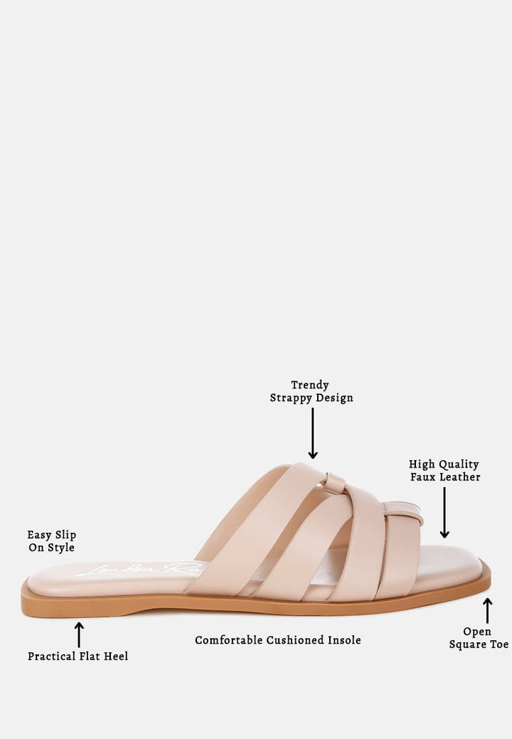sebal strappy faux leather slip ons by ft#color_beige