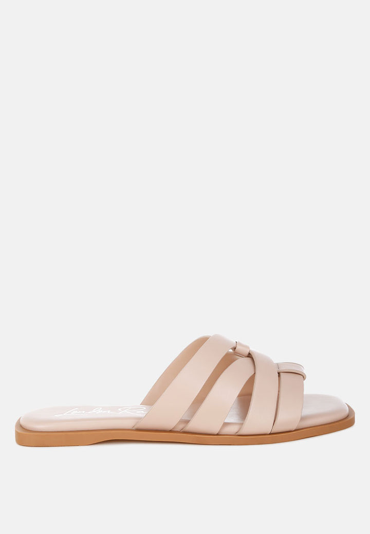 sebal strappy faux leather slip ons by ft#color_beige