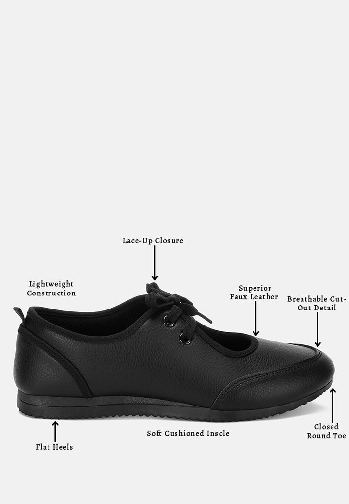 zapatillas selka con cordones para mujer#color_black-smooth