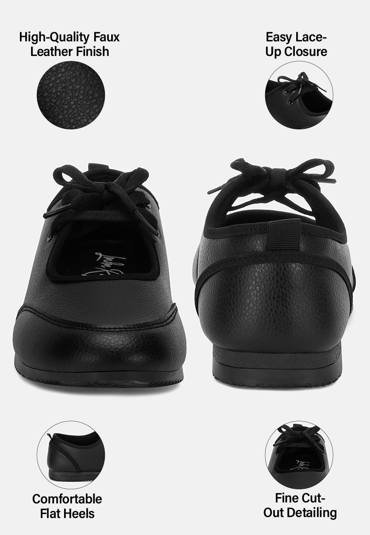zapatillas selka con cordones para mujer#color_black-smooth