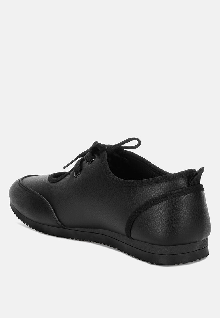 zapatillas selka con cordones para mujer#color_black-smooth