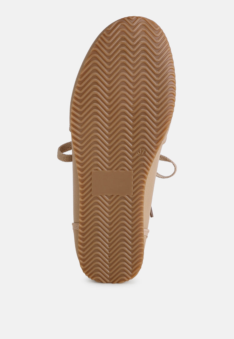 zapatillas selka con cordones para mujer#color_beige-smooth