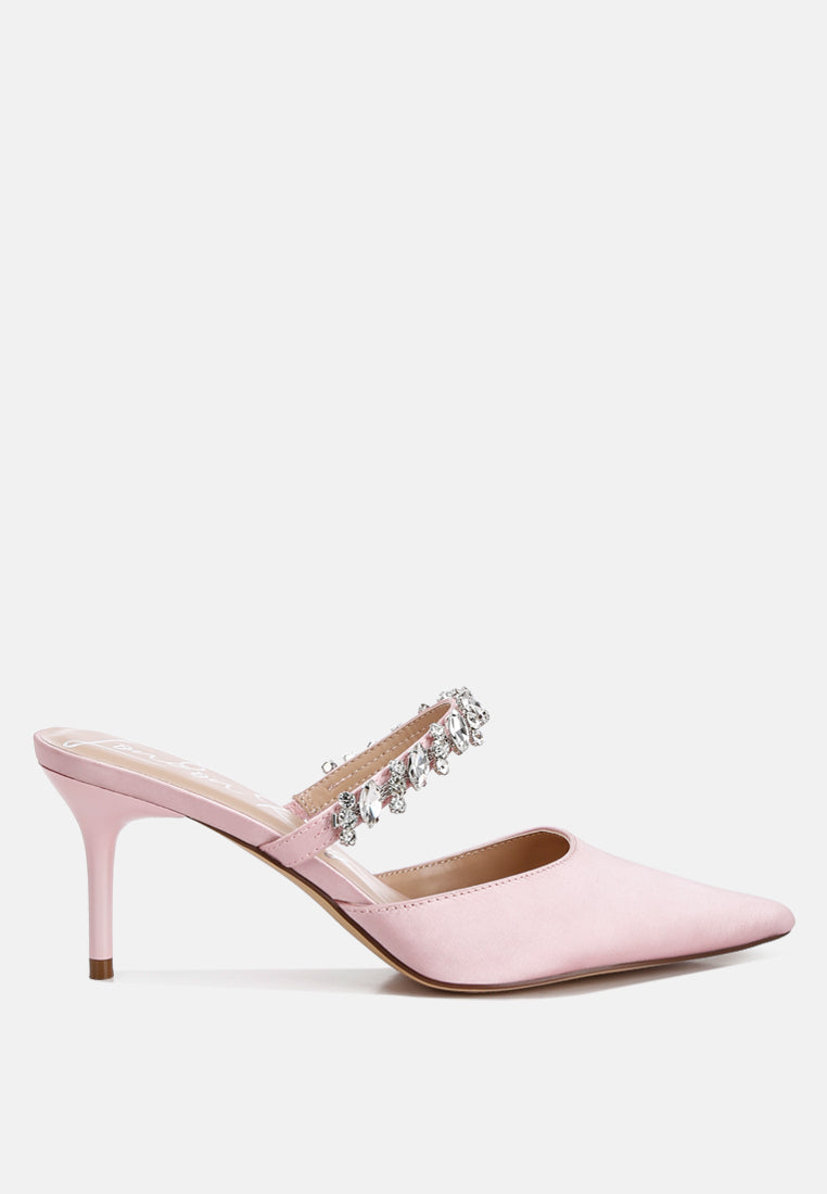 sena diamante stiletto mules sandals#color_blush