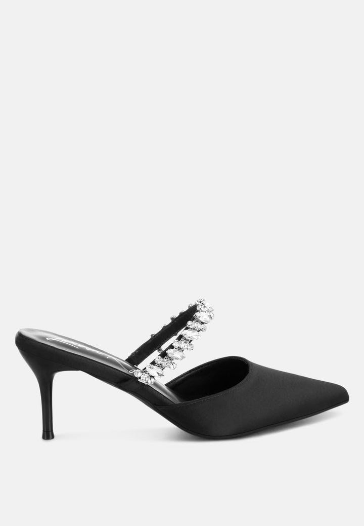 sena diamante stiletto mules sandals#color_black
