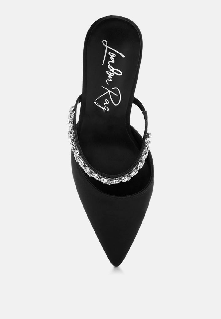 sena diamante stiletto mules sandals#color_black