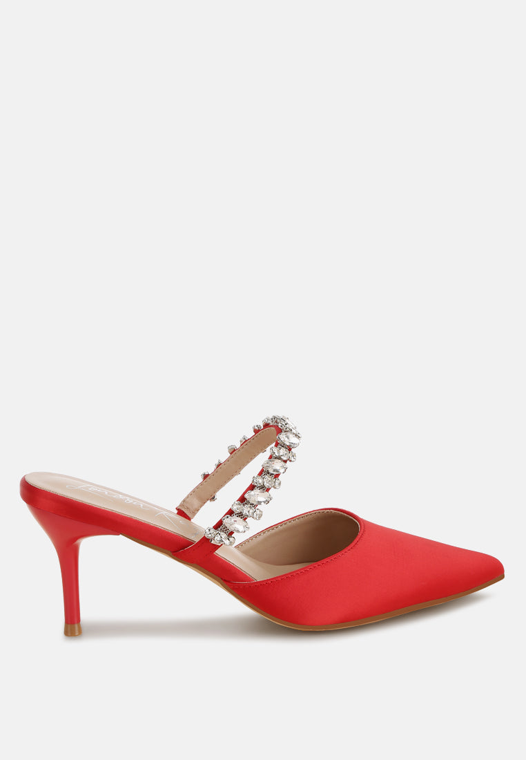 sena diamante stiletto mules sandals#color_red