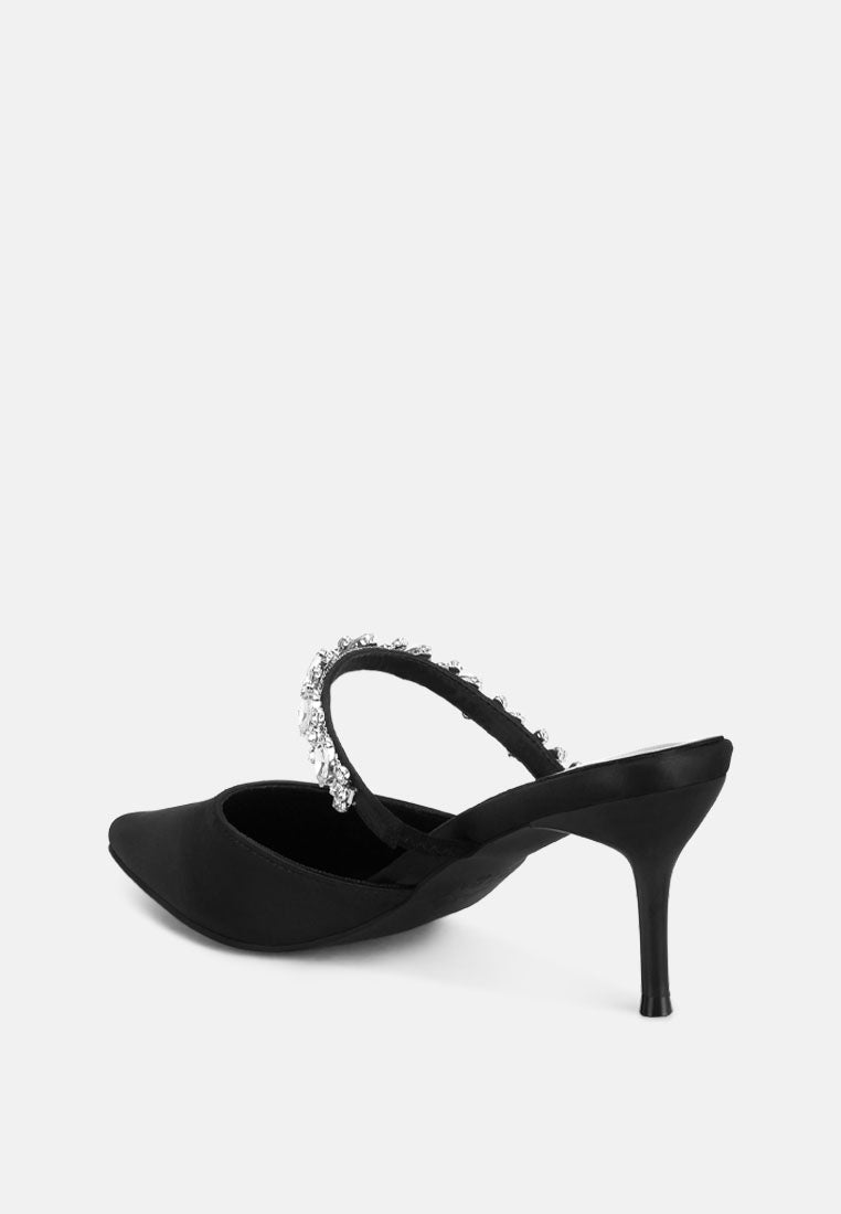 sena diamante stiletto mules sandals#color_black