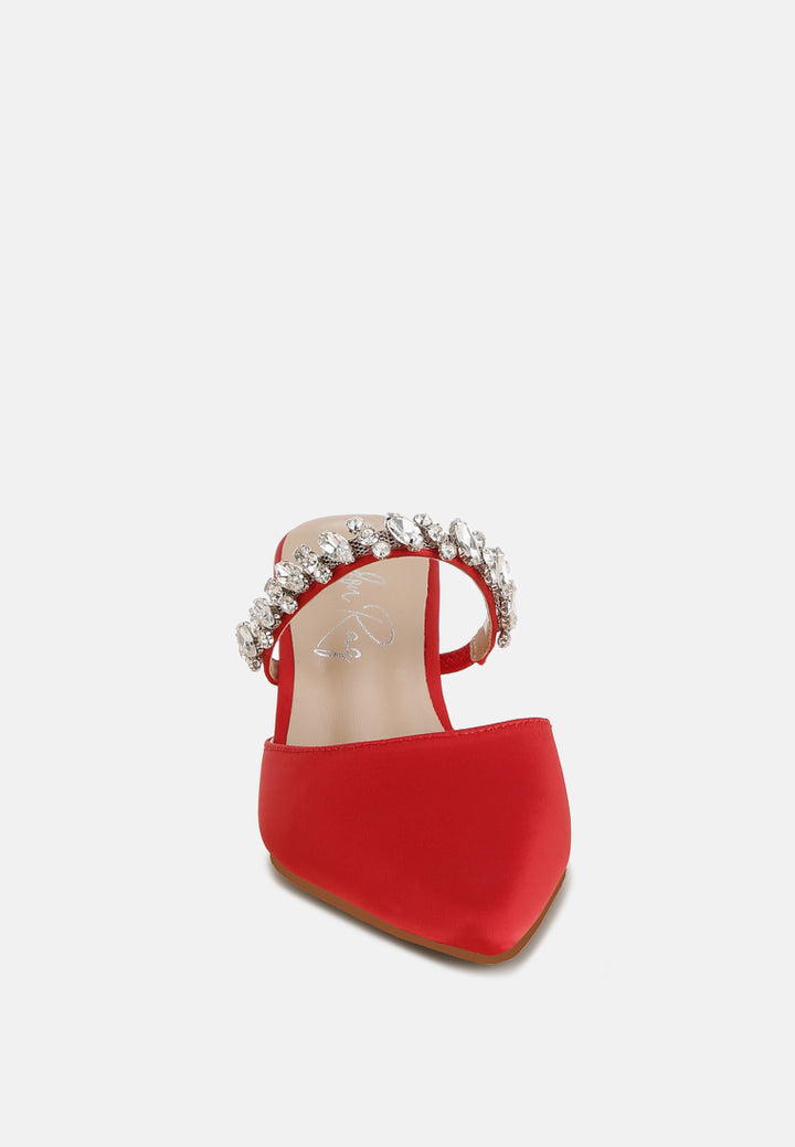sena diamante stiletto mules sandals#color_red