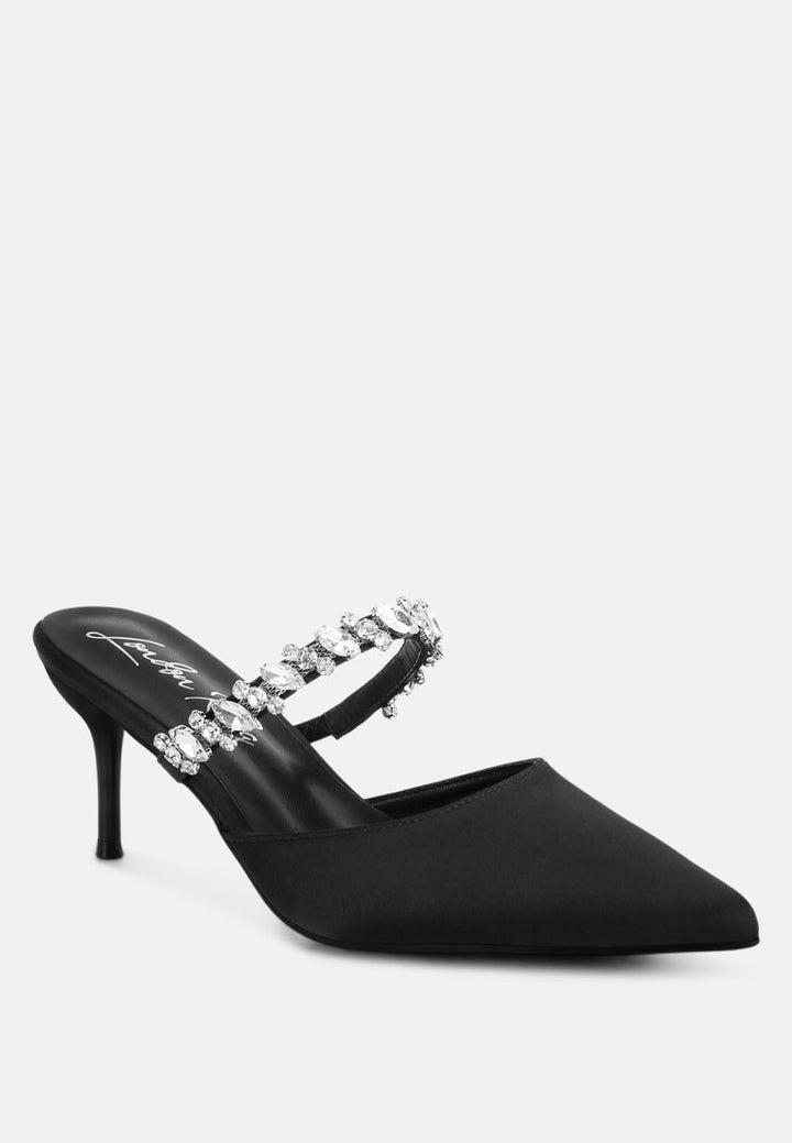 sena diamante stiletto mules sandals#color_black