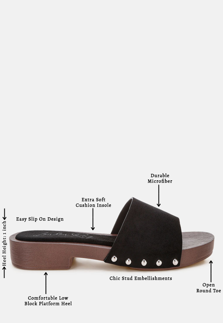 seraxa open round toe cushioned sandals#color_black