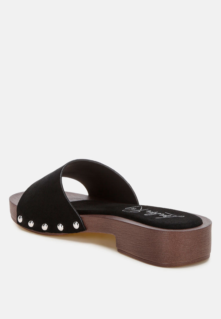seraxa open round toe cushioned sandals#color_black