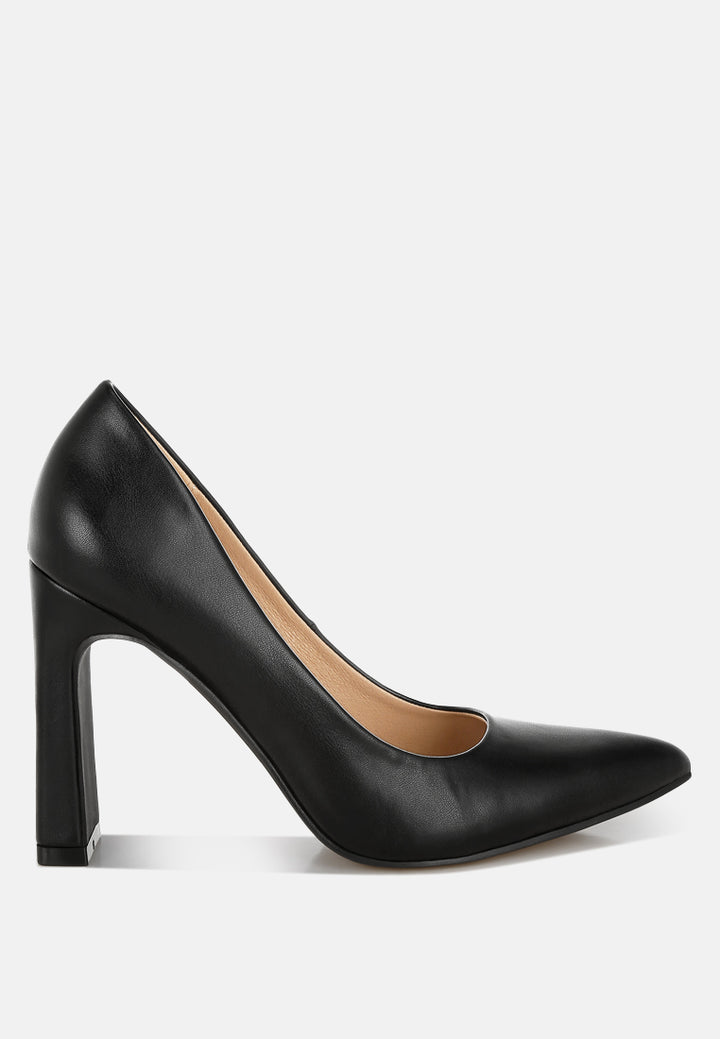 shacarri faux leather pumps #color_black
