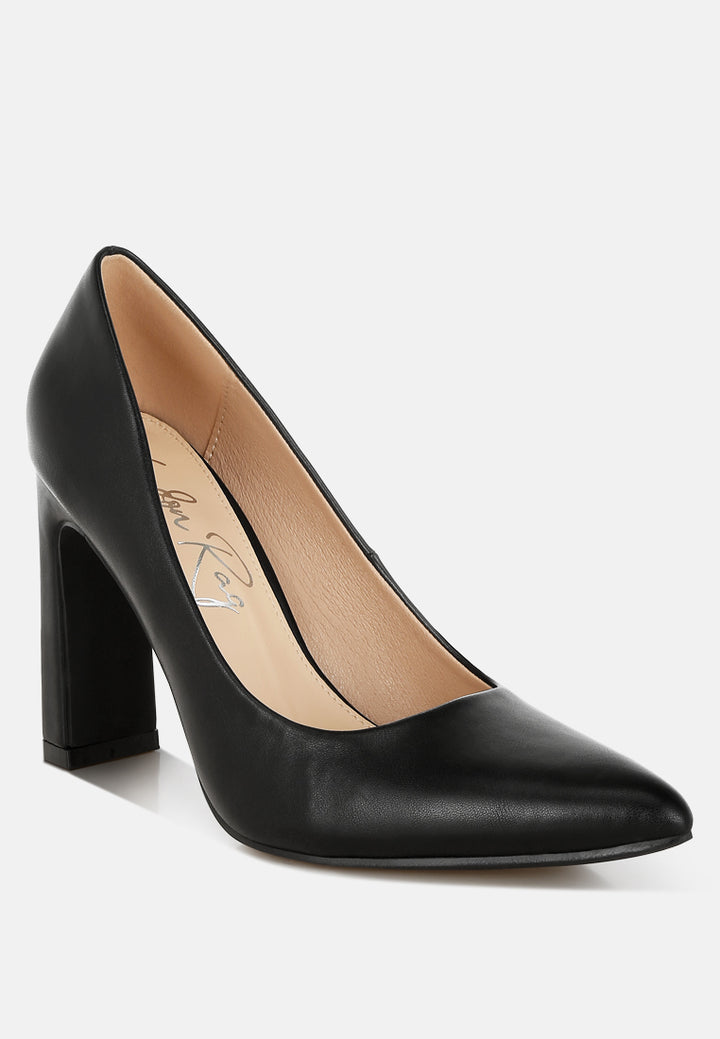 shacarri faux leather pumps #color_black