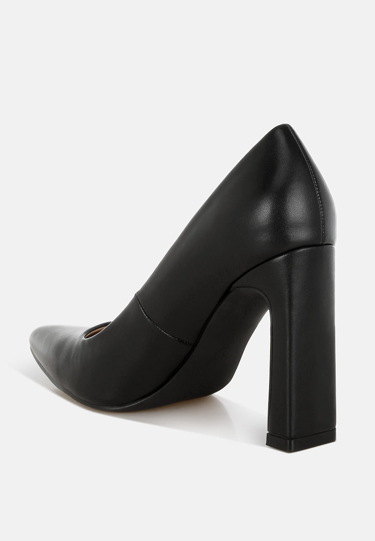 shacarri faux leather pumps #color_black