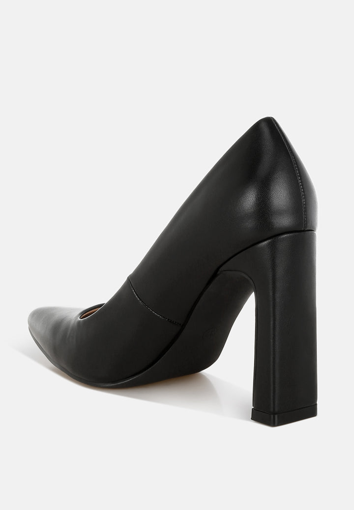 shacarri faux leather pumps #color_black