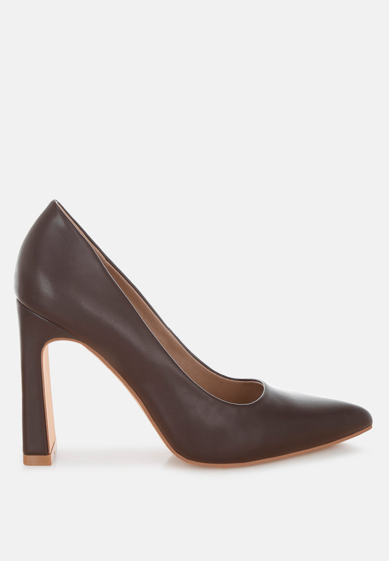 shacarri faux leather pumps #color_brown