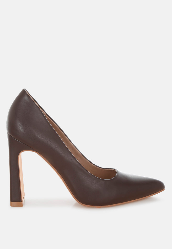 shacarri faux leather pumps #color_brown