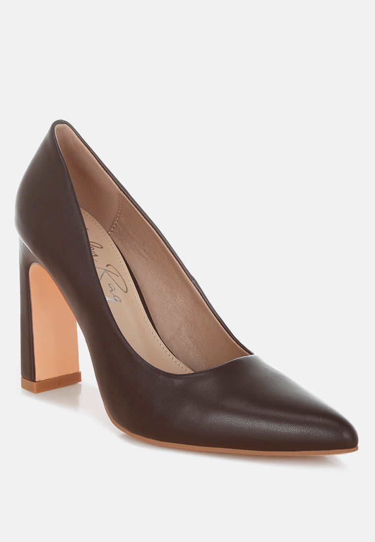 shacarri faux leather pumps #color_brown
