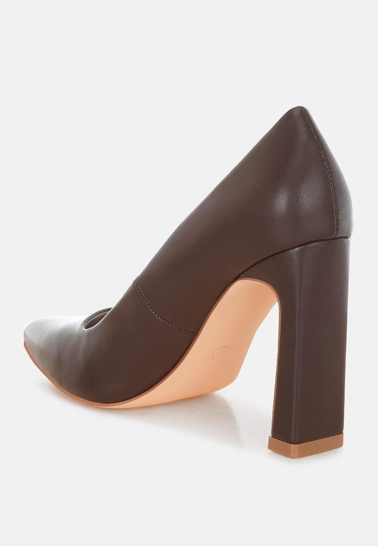 shacarri faux leather pumps #color_brown