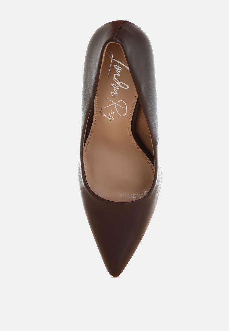 shacarri faux leather pumps #color_brown