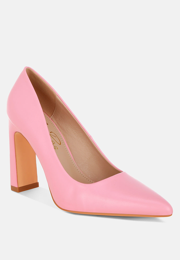 shacarri faux leather pumps #color_pink