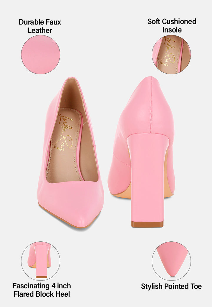shacarri faux leather pumps #color_pink