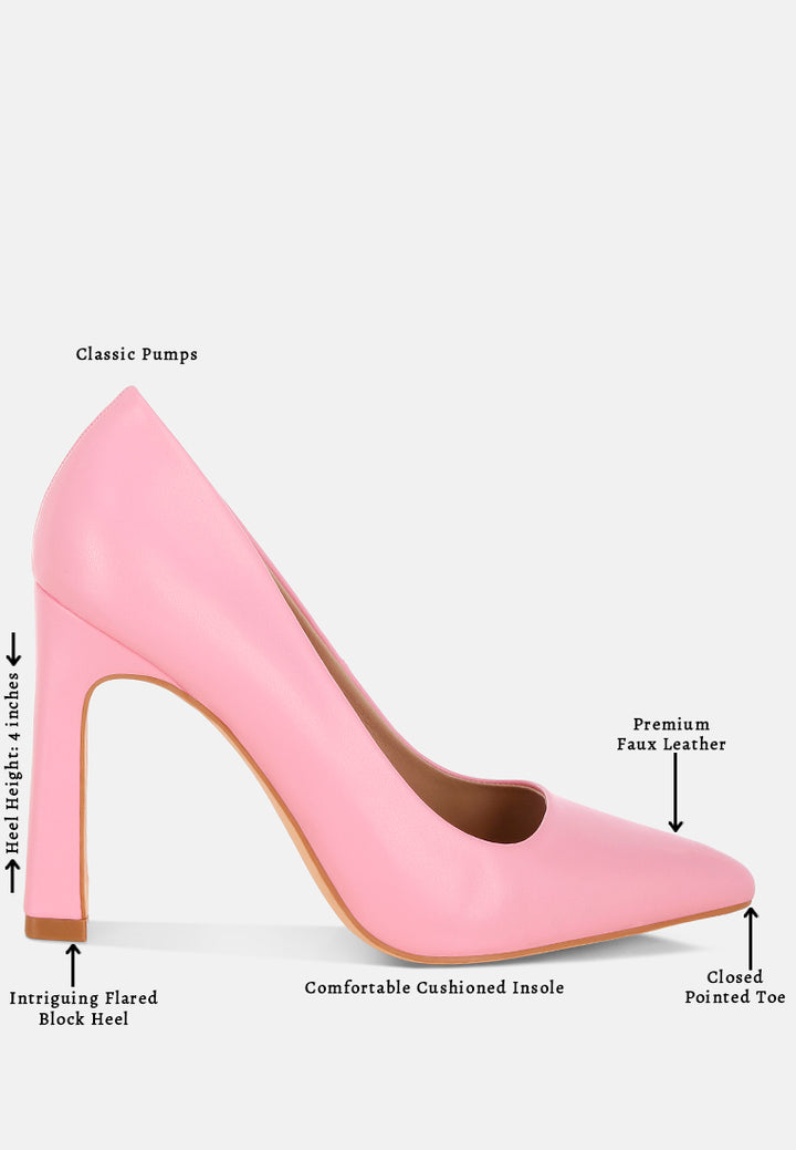 shacarri faux leather pumps #color_pink
