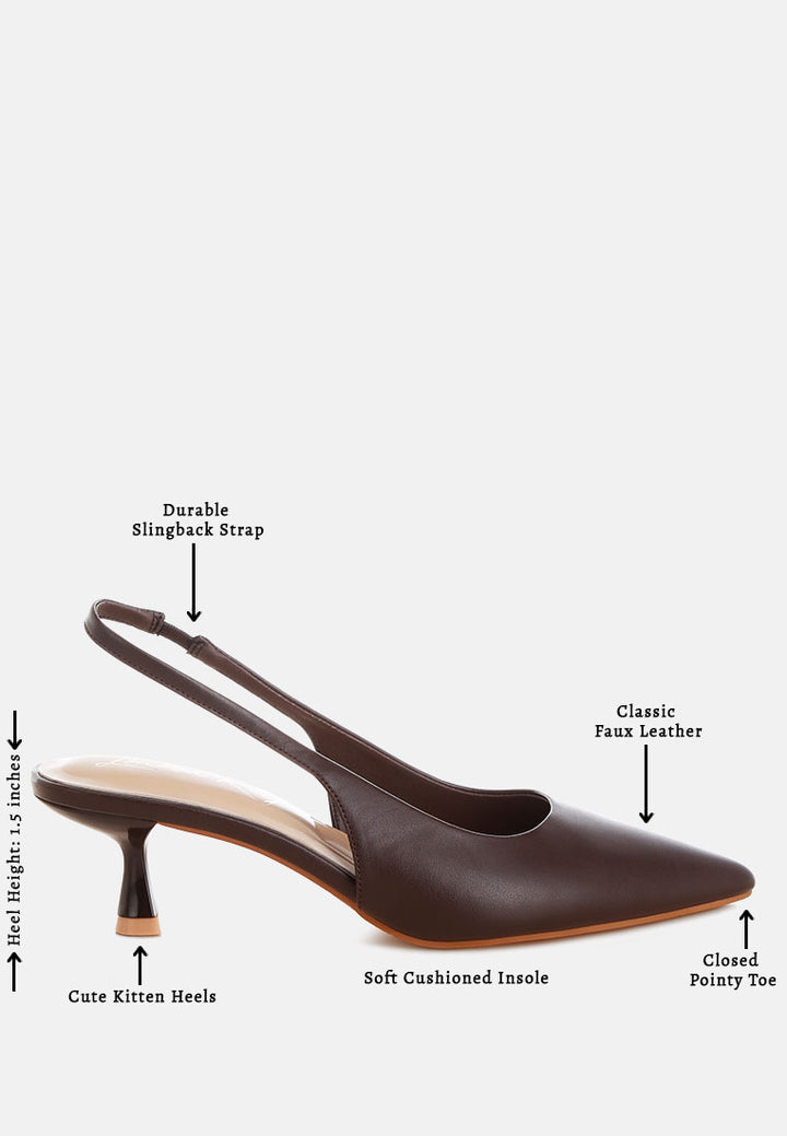 shala kitten heel slingbacks by ft#color_brown-faux-leather