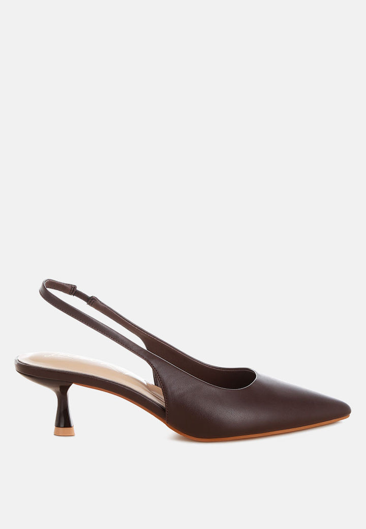 shala kitten heel slingbacks by ft#color_brown-faux-leather